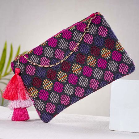 Multicolored Cotton Cross Body Mini Bags For Women